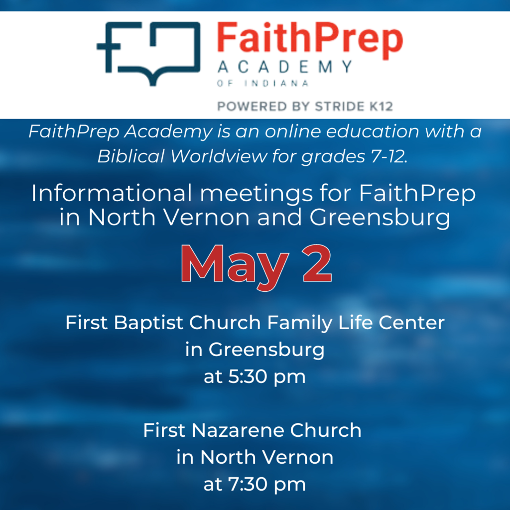 Faith Prep Meetings May 2023